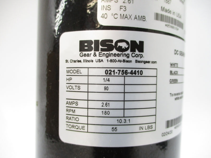 BISON 021-756-4410 32-999-4604-015 SER. 756 90VDC 2.61A NSMP