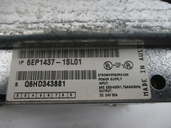 SIEMENS 6EP1437-1SL01 230/400VAC 1.75A NSNP