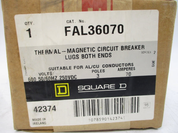 SQUARE D FAL36070 SER. 2 600V 70A (WH/BK) NSFS