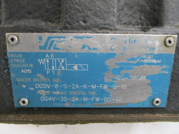 VICKERS DG5V-8-S-2A-K-M-FW-B-10 02-325861 110/120V .48/.46A 1450/5000PSI UNMP