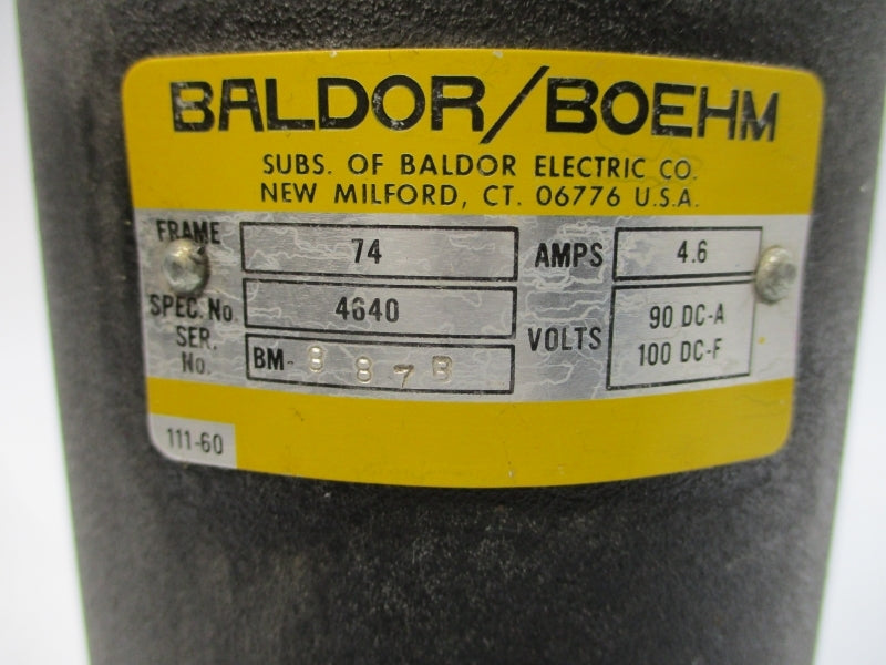 BALDOR BOEHM 4640 111-60 90/100VDC 4.6A UNMP
