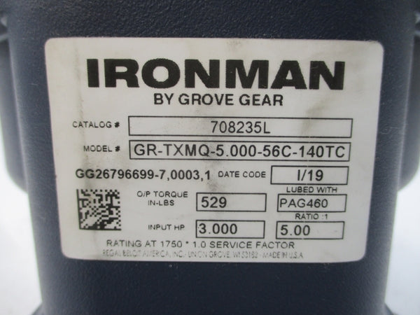 GROVE GEAR GR-TXMQ-5.000-56C-140TC 708235L NSNP