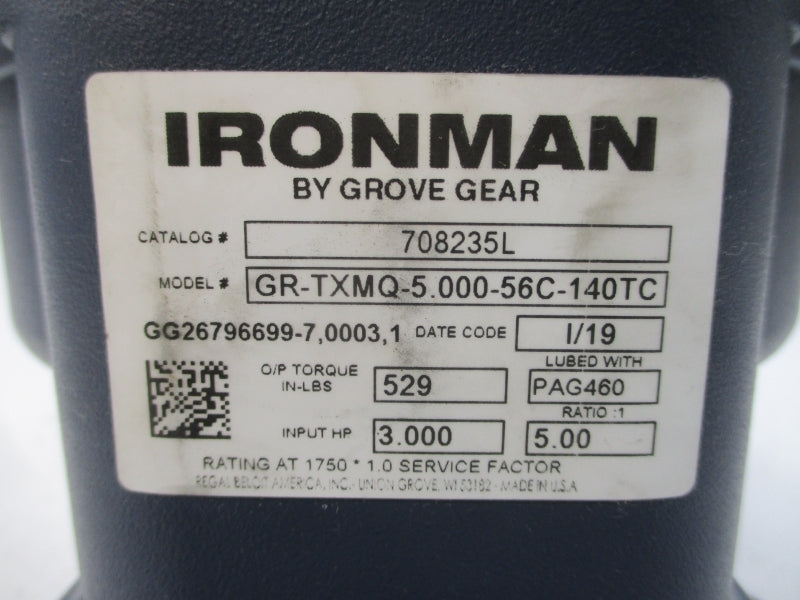 GROVE GEAR GR-TXMQ-5.000-56C-140TC 708235L NSNP