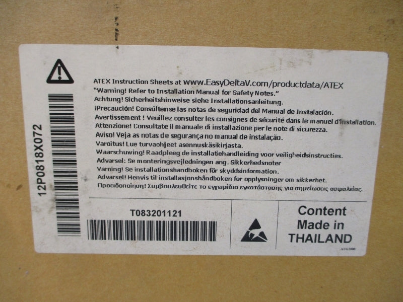 FISHER-ROSEMOUNT SYSTEMS 12P0818X072 KJ4001X1-BE1 250V 6.5A REV. L NSMP