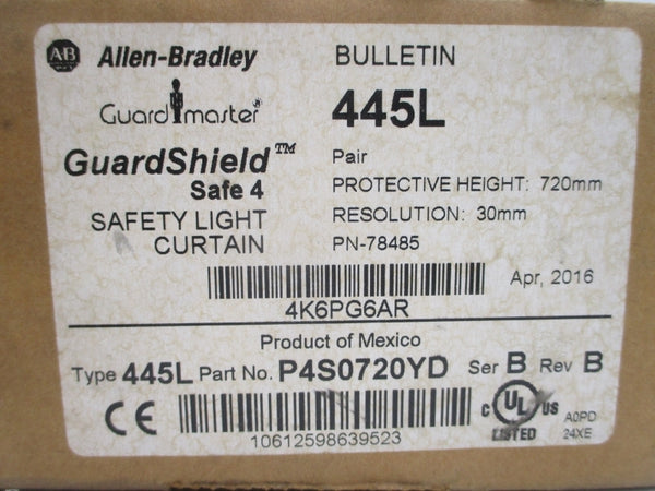 ALLEN BRADLEY 445L-P4S0720YD SER. B 24VDC REV. B NSMP