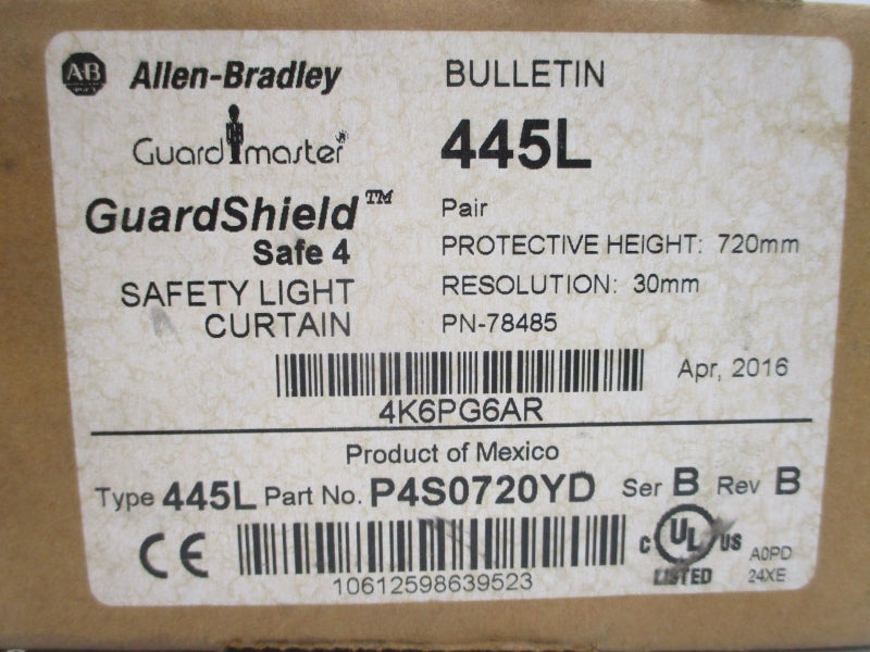 ALLEN BRADLEY 445L-P4S0720YD SER. B 24VDC REV. B NSMP
