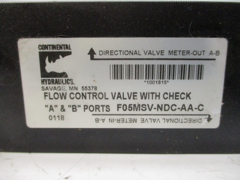 CONTINENTAL HYDRAULICS F05MSV-NDC-AA-C NSNP