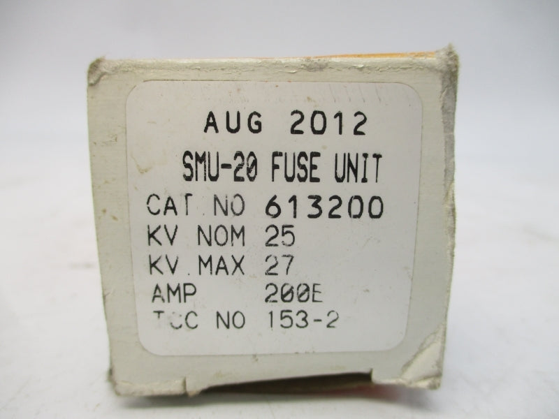 S&C ELECTRIC 613200 SMU-20 25KV 200EA NSMP