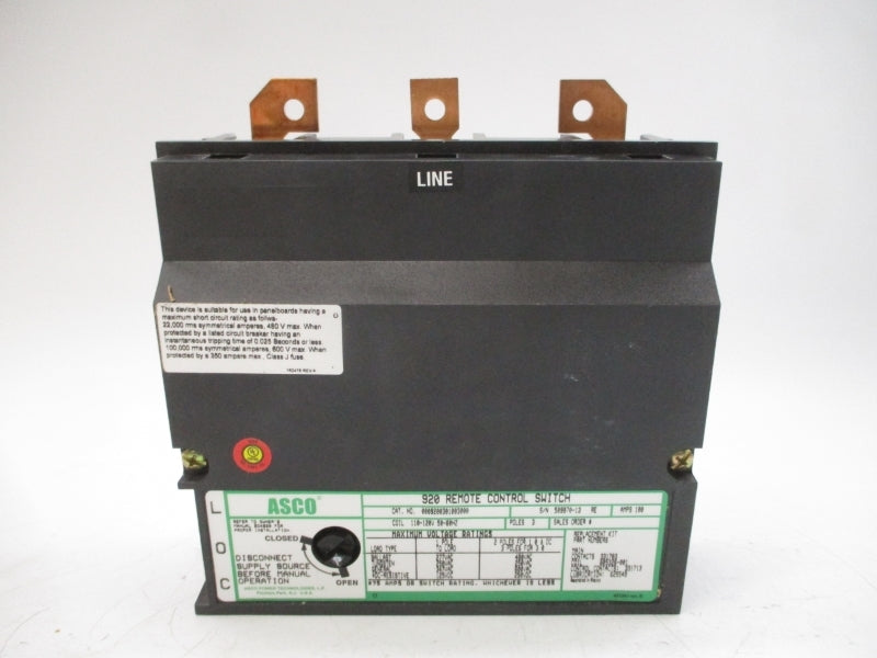 ASCO 0009200301003000 110-120V 100A NSMP
