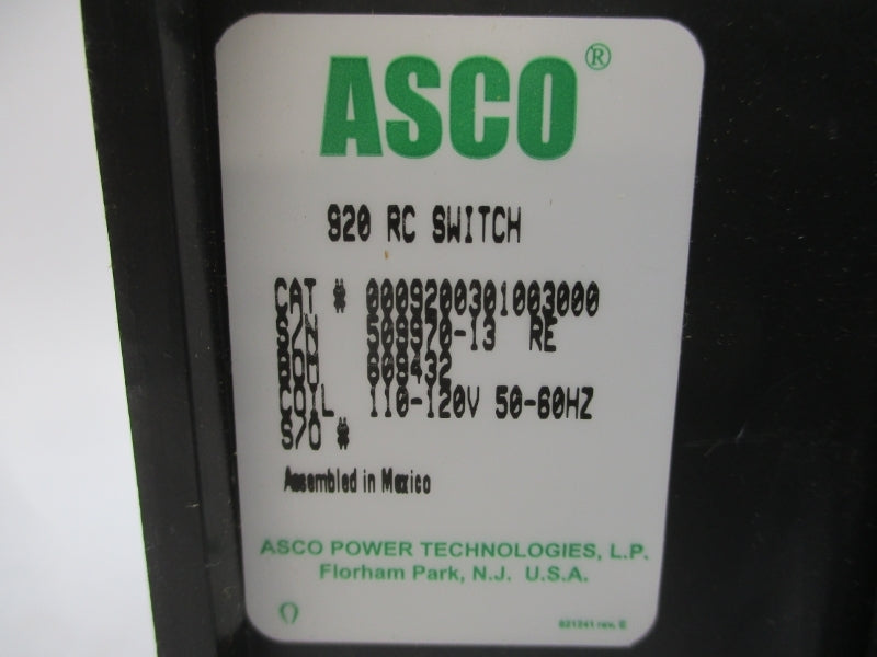 ASCO 0009200301003000 110-120V 100A NSMP