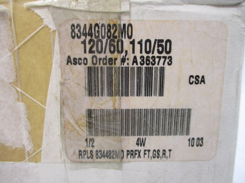 ASCO 8344G082MO 110/120V 10-250PSI 1/2" NSMP