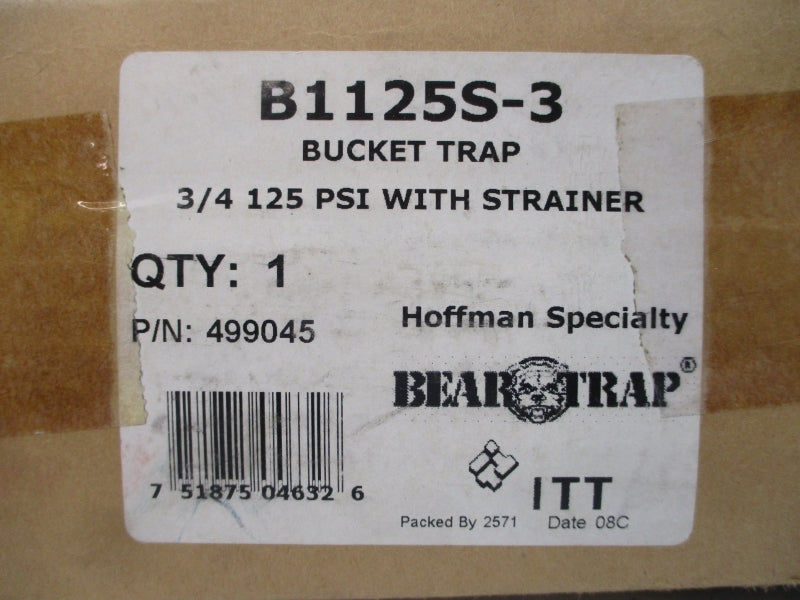 HOFFMAN B1125S-3 499045 125PSI 3/4" NSMP
