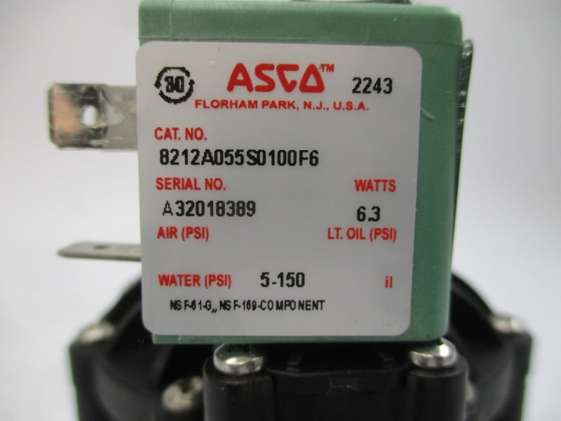 ASCO 8212A055S0100F6 220/240V 5-150PSI 1" NSMP