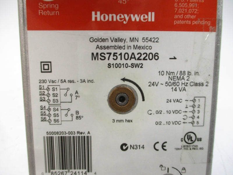 HONEYWELL MS7510A2206 230VAC 5A NSMP