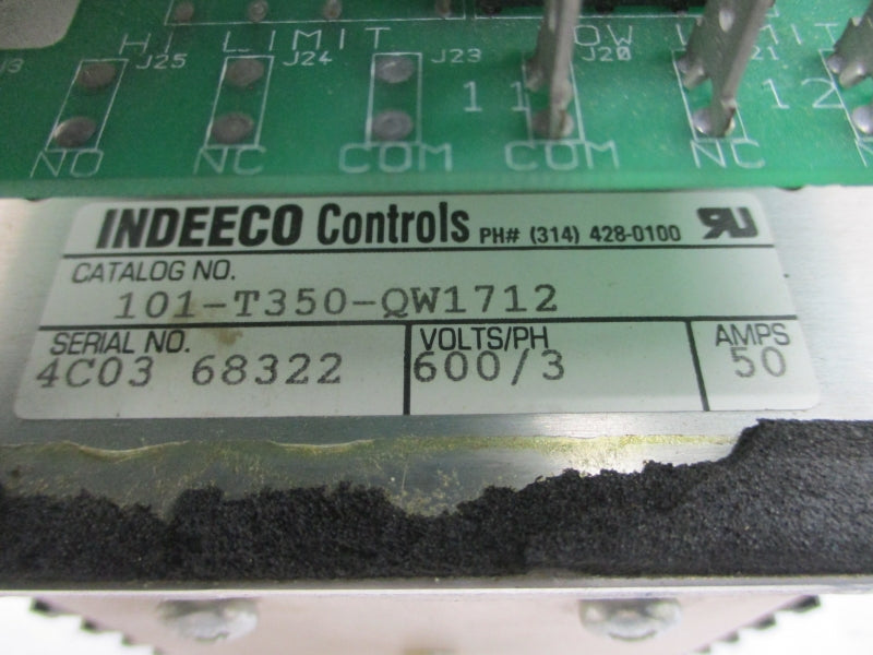 INDEECO CONTROLS 101-T350-QW1712 600V 50A UNMP