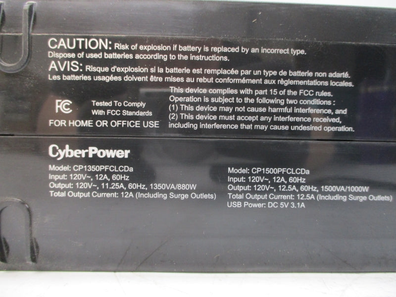 CYBERPOWER CP1500PFCLCDA 120V 12A NSMP