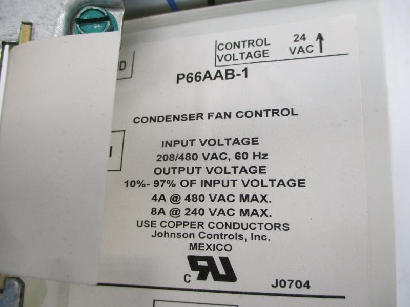 JOHNSON CONTROLS P66AAB-1C 208/480VAC 4/8A 250/300PSI NSMP