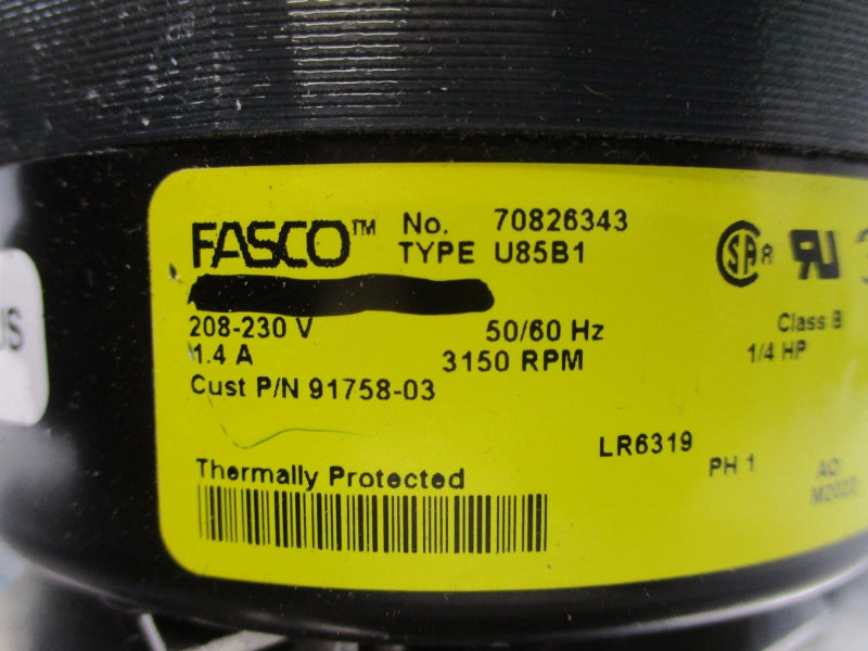 FASCO U85B1 208-230V 1.4A NSNP