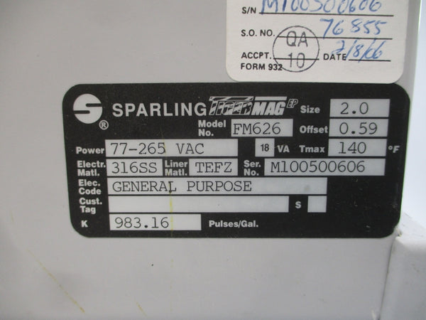 SPARLING FM626 77-265VAC 2" UNMP