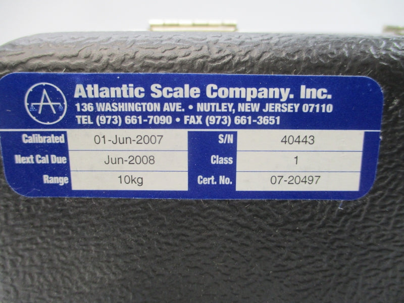 ATLANTIC SCALE COMPANY 07-20497 10KG NSMP