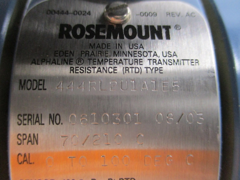 ROSEMOUNT 444RL2U1A1E5 12-45VDC NSMP