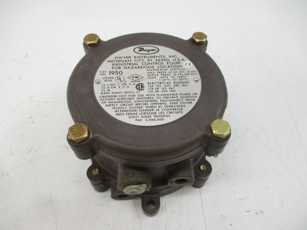 DWYER 195000-2F 1950-00 480VAC 15A 10PSI NSMP
