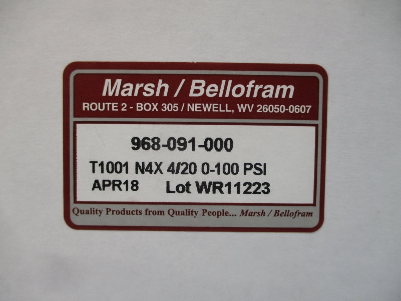 MARSH/BELLOFRAM 968-091-000 28V 110-130PSI NSMP