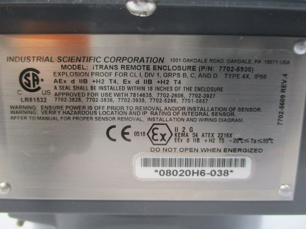 INDUSTRIAL SCIENTIFIC 7702-5930 NSNP