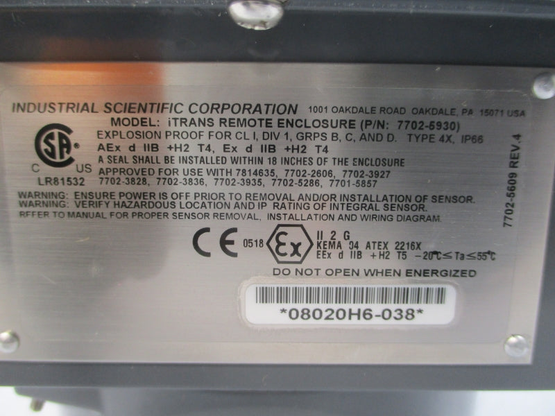 INDUSTRIAL SCIENTIFIC 7702-5930 NSNP
