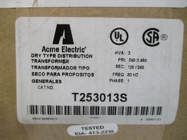 ACME ELECTRIC T253013S 240/480V NSMP