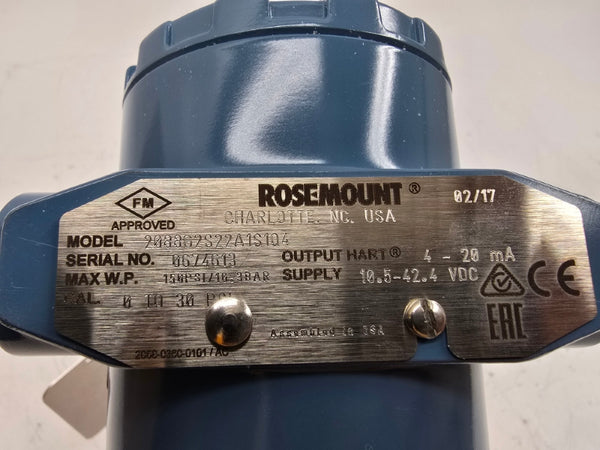 ROSEMOUNT 2088G2S22A1S1Q4 10.5-42.4VDC 0-30PSI NSMP