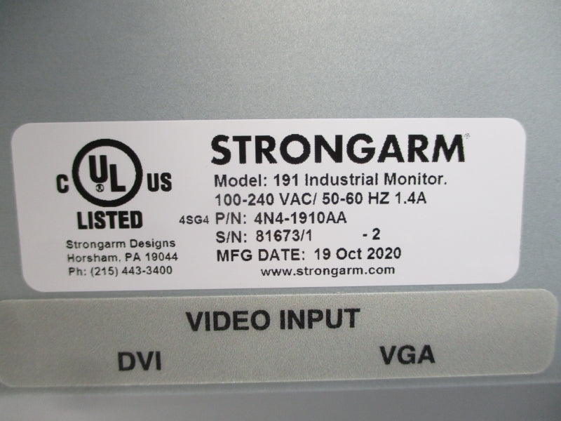 STRONGARM 4N4-1910AA 191 100-240VAC 1.4A NSNP