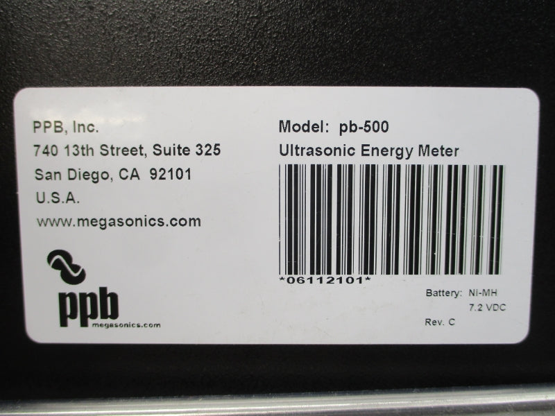 PPB MEGASONICS PB-500 7.2VDC REV. C NSNP