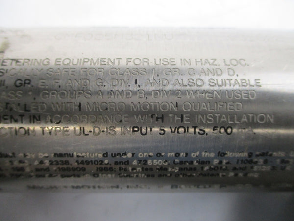 MICRO MOTION CMF025M321NU 5V 1450PSI NSNP