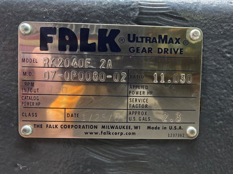 FALK RK2040F-2A 11.030 1750 RPM 07-0P0080-02 NSNP