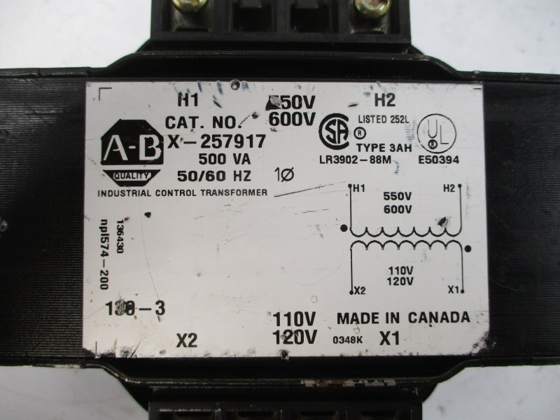 ALLEN BRADLEY X-257917 110/120V UNMP