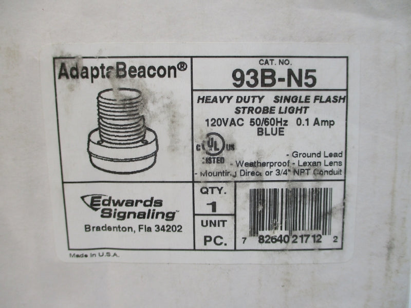 EDWARDS SIGNALING 93B-N5 120VAC 0.10A NSMP