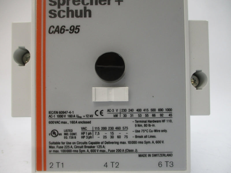 SPRECHER+SCHUH CA6-95-11 110/120V 160A NSMP