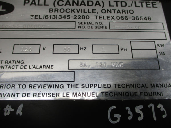 PALL T400DHA4-000000 120VAC 5A UNMP