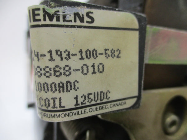 SIEMENS 14-193-100-582 96C03M08868-010 110-125VDC UNMP