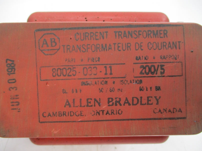 ALLEN BRADLEY 80025-033-11 UNMP