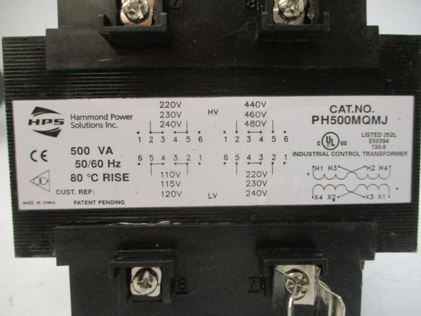 HPS PH500MQMJ 240/480V UNMP