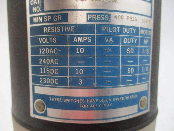 MAGNETROL F50-1C2E-DDE 120/240VAC 10A UNMP