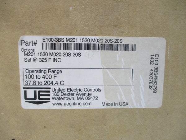 UNITED ELECTRIC CONTROLS E100-3BS 480VAC 15A 100-400'F NSMP