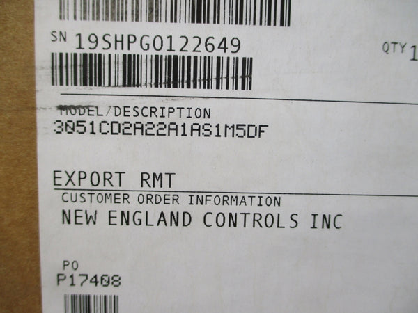 ROSEMOUNT 3051CD2A22A1AS1M5DF 10.5-42.4VDC 285PSI NSMP