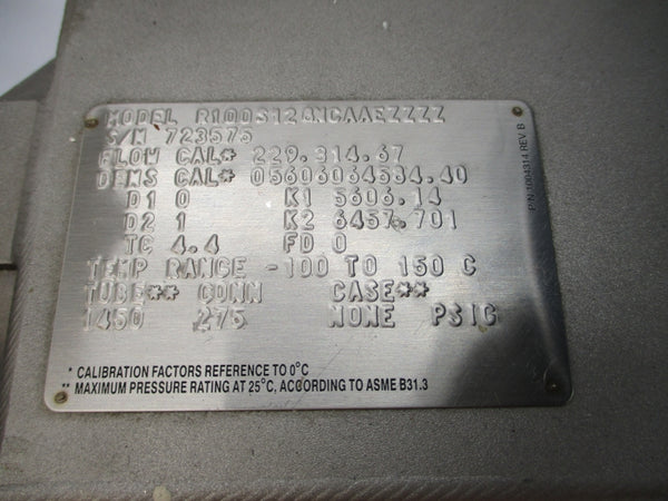 MICRO MOTION R100S128NCAAEZZZZ 1700I11ABUEZZ 17.3V 275PSI UNMP