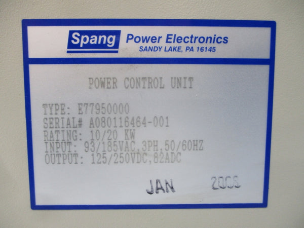 SPANG E77950000 93/185VAC NSNP