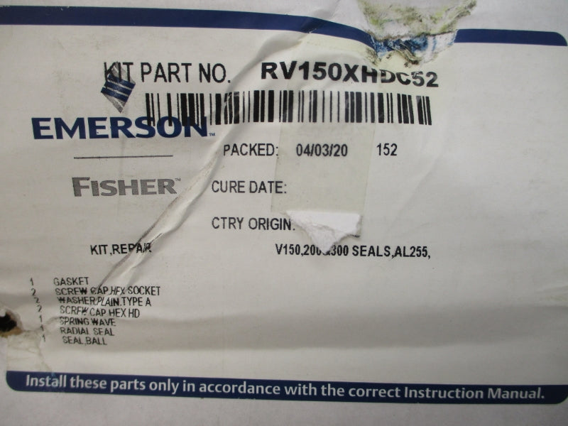 EMERSON RV150XHDC52 NSMP