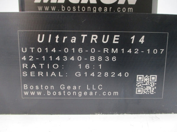 BOSTON GEAR UT014-016-0-RM142-107 42-114340-B836 NSNP
