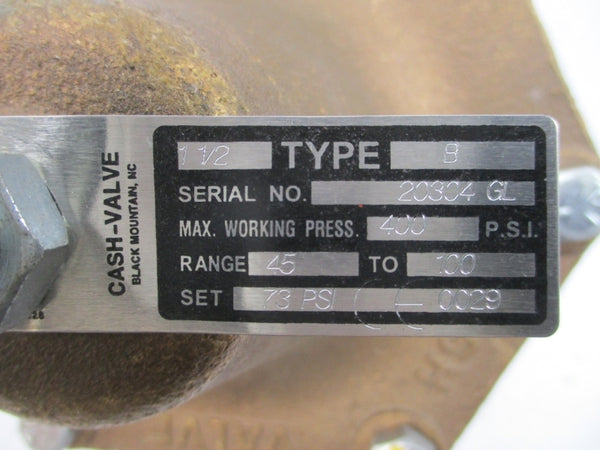CASH VALVE TYPE B 45-100PSI 1-1/2" NSNP